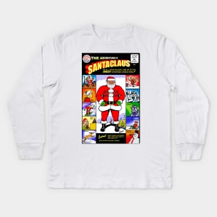 Santa Claus Comic Cover Kids Long Sleeve T-Shirt